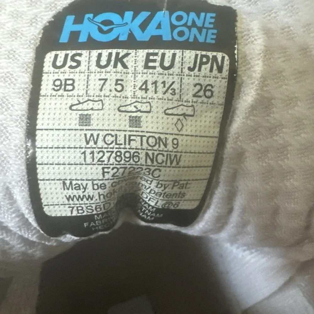 Hoka One One Hoka Clifton 9 Nimbus Cloud Ice Water Women's Running Shoes Size 9